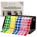 Multi-Use Large Label Dispenser for Rolls of Sticker Labels - 11.8"x6.7"x5.5", Heavy-Duty, Wall-Mountable Acrylic Sticker Roll Dispenser, Anti-Slip (8 Disks)
