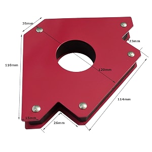 hetkrishi multiangle magnetic welding holder clamps arrow type square with 33kg strong magnet pull for accurate alignment in fabrication works 5 inch 1pc