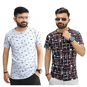 Multicolor Casual T-Shirt for Men Pack of
