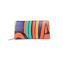 Multicolor PU Zipper Wallet 2-Fold Compact