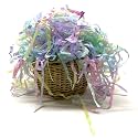 Multicolor shredded crinkle paper grass strips reusable