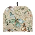 Multicolored Butterfly Floral Tea Cozy for Teapot, 12.9 x 10.4 Inches, Polyester &amp; Polyester Blend, Passive, Tea Cozy, Teapot Cover