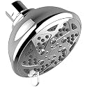 Gurin Multifunction ABS 6 Mode Shower Head for Bathroom - Premium Shower Set with Adjustable Water Flow and Easy Installation - High-Pressure Shower Head for Spa-Like Experience, 4 Inches, Chrome
