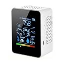 Multifunctional 5in1 CO2 Meter Digital Temperature Humidity Tester Carbon Dioxide Detector Air Quality Monitor(OneColor)