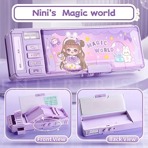 multifunctional magic world lock compass box for girls kids pencil box for boys amp girls magnetic amp passworld lock compass box for boys girl theme return gifts for kids