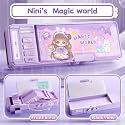 Multifunctional Magic World Lock Compass Box for Girls, Kids Pencil Box for Boys &amp; Girls, Magnetic &amp; Passworld Lock Compass Box for Boys Girl Theme Return Gifts for Kids