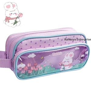 multifunctional pencil pouch aesthetic pencil case for girls large capacity best thing to put pen pencil sharpener rubber best gift for girl39s purple rabbit pouch