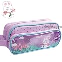 Multifunctional Pencil Pouch Aesthetic Pencil Case for Girls Large Capacity Best Thing to Put Pen Pencil Sharpener Rubber, Best Gift for Girl's (Purple Rabbit Pouch)