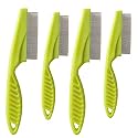 Multifunctional Pet Grooming Comb - 2023 New Magic Stainless Steel Fine-Tooth Massage Comb for Dog and Cat Hair, Stain Tear Removal (2 Pair, Green)