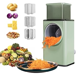 multifunctional rotary drum vegetable grater amp slicer mandoline chopper kitchen vegetables cutter amp shredder for kitchen-onion-potato-carrot-fruit-oreo-nuts