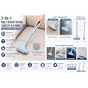 2-in-1 Screen & Fabric Cleaning Brush with Built-in Wiper | Multipurpose Mesh Screen, Sofa, Curtain & Car Glass Cleaner | Wet & Dry Cleaning Tool | Soft Flannel Dust Remover | Random Color