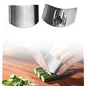 Multifunctional Stainless Steel Finger Guard,Finger Protector for Cutting Food Slicing Finger Guard, Protector Avoid Hurting When Slicing and Dicing Kitchen. (2Pcs)