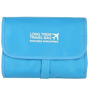 multifunctional travelling storage organizer pouch long term travel bag - sky blue