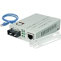 Multimode SC Gigabit Fiber Media Converter to Ethernet RJ45, 2km/1.24mi