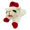Multipet Lamb Chop Dog Plush Toy with Santa Hat - Squeaky Toy