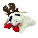Multipet Lamb Chop Dog Plush Toy with Holiday Antlers