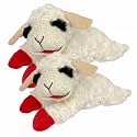 Multipet Lamb Chop Dog Plush Toy - Squeaky Toy for Small &amp; Medium Dogs - Extra Soft Plush - Stuffed Animal for Cuddling &amp; Playing (10", Cream, 5 Squeakers) (Pack of 2)