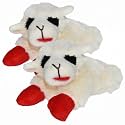 Multipet Lamb Chop Dog Plush Toy-Squeaky Toy for All Dogs - Extra Soft Plush - Stuffed Animal Dog Toy for Cuddling &amp; Playing - Cute Pet-Toy (6", Cream) (Pack of 2)