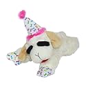 Multipet Lamb Chop Dog Plush Toy with Birthday Hat - Squeaky Dog Toy