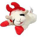 Multipet Lamb Chop Dog Plush Toy with Santa Hat - Squeaky Toy