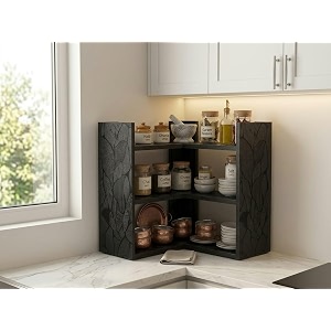 Multipurpose 3 Tier L Shaped Wooden Storage