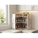 Multipurpose 3 Tier L Shaped Wooden Storage