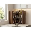 Multipurpose 3 Tier L Shaped Wooden Storage