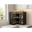 Multipurpose 3 Tier L Shaped Wooden Storage