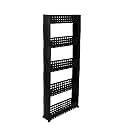 NAVRANG Plastic Navrag 5 Layer Black Multipurpose Kitchen Storage Slim Rack with Wheels for Home, Office, Bedroom and Bathroom