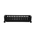 NAVRANG Plastic Multipurpose Kitchen Storage Slim Rack With Wheels For Home, Office, Bedroom And Bathroom (1 Layer, Black &amp; White)