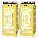 Multipurpose Wood Care Wipes 150 Count, 7x8 In, Light Lemon Scent
