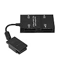 Multitap for PS2, 4 Player Multi-Tap Adapter Connector with 4 Memory Slots for Playstation 2