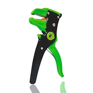 multitec mt-02 dx plus automatic wire stripper amp cutter  2-in-1 electrician tool for copper wires cables amp cords  adjustable one-handed use with anti-slip grip