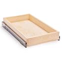Mulush 13”W x 21”D x 3”H Soft Close Slide Out Wood Drawer Organizer for Kitchen, (Cabinet Opening Width>14.5 inches for Bottom Assembly, Width= 14 inches for Side Assembly)