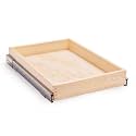 Mulush 20”W x 21”D x 3”H Soft Close Slide Out Wood Drawer Organizer for Kitchen, (Cabinet Width>20.5 inches for Bottom Assembly, Width= 20 inches for Side Assembly)