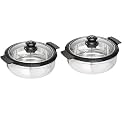 Mumma's LIFE- Stainless Steel Thermoware Casserole with Glass Lid| Hot Pot Roti Box with Lid Set of 2 (2500ml & 3500ml)