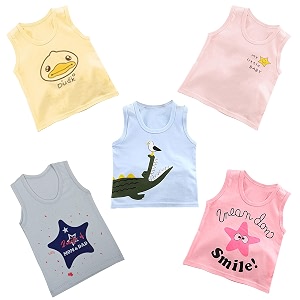 MumsLap 100 Cotton Unisex Sleeveless Kids Baniyan