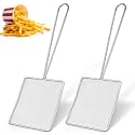 Mumufy 2 Pcs Square Fine Mesh Skimmer Spider Strainer, 5 x 6 Inch