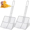 Mumufy 2 Pcs Square Fine Mesh Skimmer Spider Strainer, 6.7 x 6.7 Inch