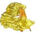 MUNAFIE Large Worship Flags for Dance Church, 74 x 55 Inch Semicircle Praise Dance Flags with Flexible Telescopic Rods and Carrying Bag, 2 Pack, Gold