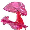 MUNAFIE Large Worship Flags for Dance Church, 74 x 55 Inch Semicircle Praise Dance Flags with Flexible Telescopic Rods and Carrying Bag, 2 Pack, Dark pink