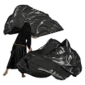 MUNAFIE Large Worship Flags for Dance Church, 74 x 55 Inch Semicircle Praise Dance Flags with Flexible Telescopic Rods and Carrying Bag, 2 Pack, Black