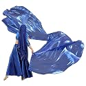 MUNAFIE Large Worship Flags for Dance Church, 74 x 55 Inch Semicircle Praise Dance Flags with Flexible Telescopic Rods and Carrying Bag, 2 Pack, Navy