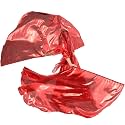 MUNAFIE Large Worship Flags for Dance Church, 74 x 55 Inch Semicircle Praise Dance Flags with Flexible Telescopic Rods and Carrying Bag, 2 Pack, Red