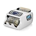MUNBYN IMC22 Money Counter Machine Mixed Denomination, Dual-Display, CIS/UV/IR/MG Counterfeit Detection Bill Counter, USD, MXN, COP, CAD Cash Counter for Business, Merchant, 2Y Protect (White)