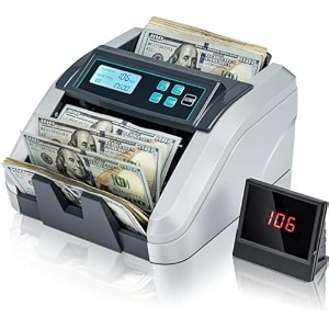 munbyn imc51 money counter machine count value addbatchadd value mode bill counter uvmgirmt detection usd only cash counter1100 billsmin money counting machine with lcd display gray