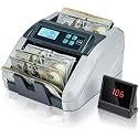 MUNBYN IMC51 Money Counter Machine Count Value, Add+Batch/Add+ Value Mode Bill Counter, UV/MG/IR/MT Detection, USD only Cash Counter,1100 Bills/min, Money Counting Machine with LCD Display (Gray)