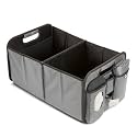 Munchkin Out-n-About Trunk Organizer for SUVs and Cars with Portable Changing Pad and Wet Baby Wipes for Diaper Changes On-the-Go, Collapsible, Grey