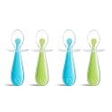 Munchkin Silicone Scoop Baby Spoons with Choke Guard, 4 Count