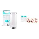 Munchkin® Step™ Diaper Pail Powered by Arm &amp; Hammer, #1 in Odor Control, Award-Winning, Includes 1 Snap, Seal &amp; Toss™ Bag, 1 Starter Refill Ring, and 4 Puck™ Baking Soda Cartridges